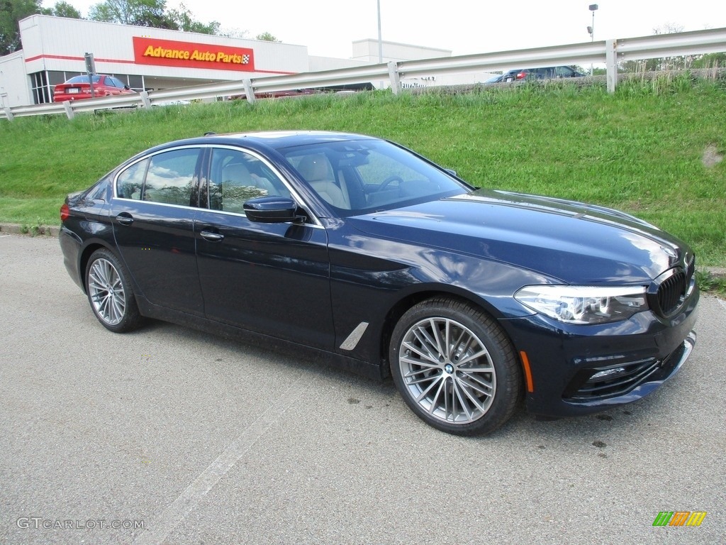 2018 5 Series 540i xDrive Sedan - Imperial Blue Metallic / Canberra Beige/Black photo #1