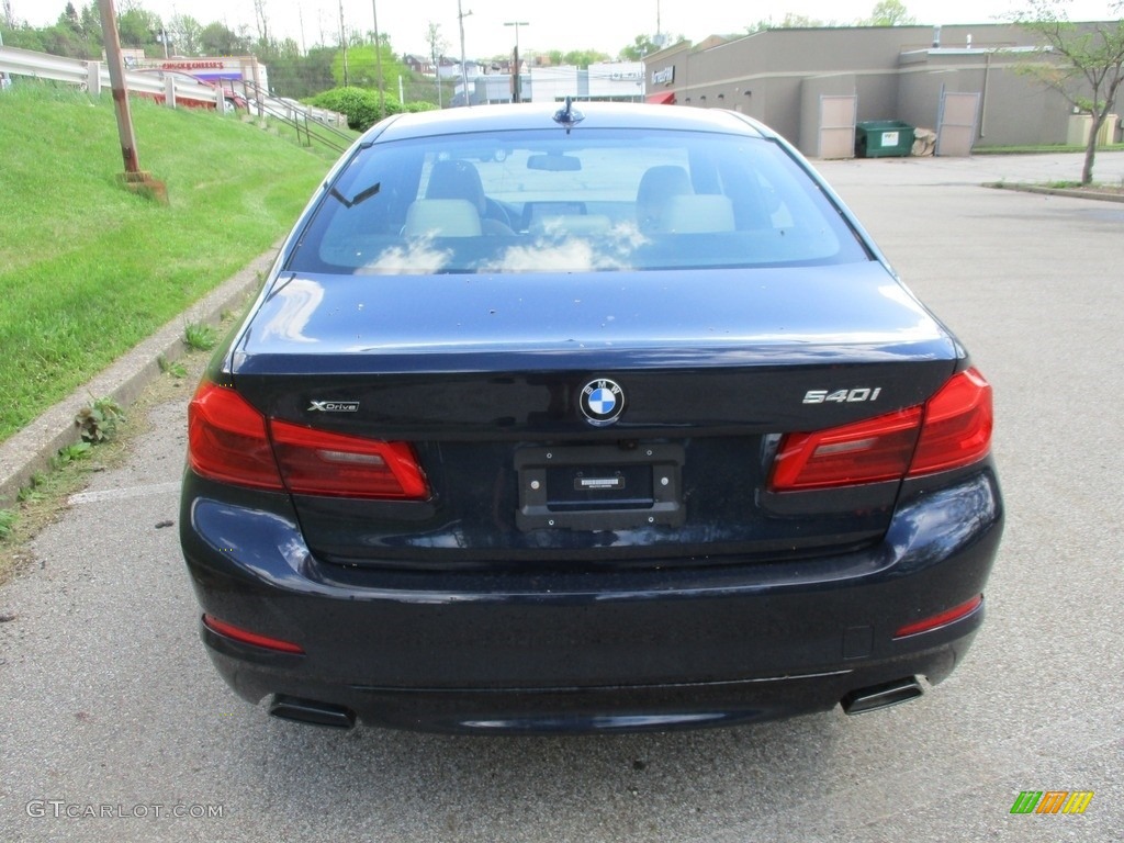 2018 5 Series 540i xDrive Sedan - Imperial Blue Metallic / Canberra Beige/Black photo #4