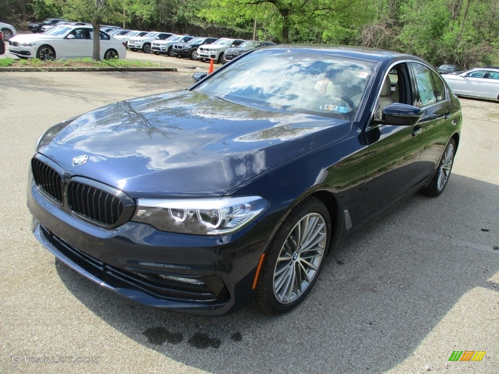 2018 5 Series 540i xDrive Sedan - Imperial Blue Metallic / Canberra Beige/Black photo #7
