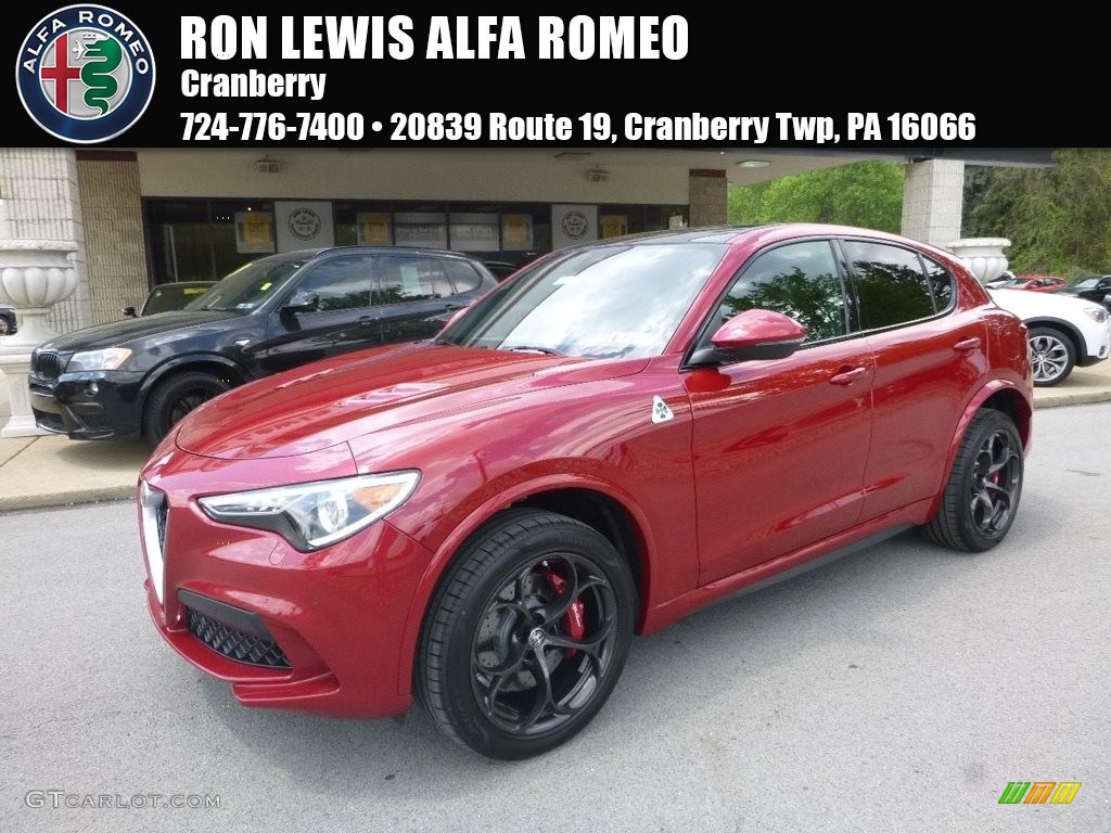 2018 Stelvio Quadrifoglio AWD - Rosso (Red) Competizione Tri-Coat / Black/Black photo #1