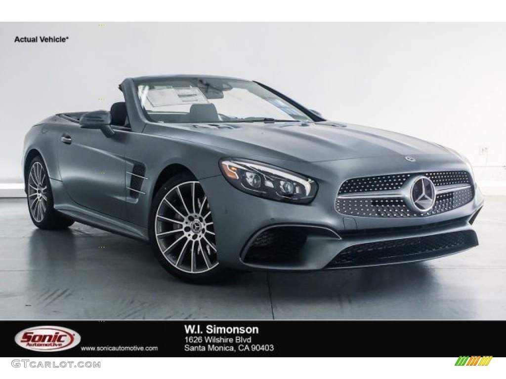 2018 SL 550 Roadster - designo Selenite Grey Magno (Matte) / Black photo #1