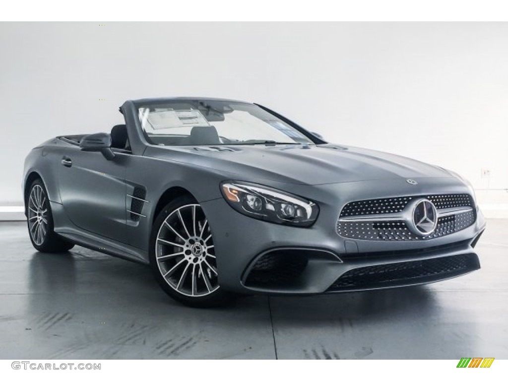designo Selenite Grey Magno (Matte) 2018 Mercedes-Benz SL 550 Roadster Exterior Photo #127121332
