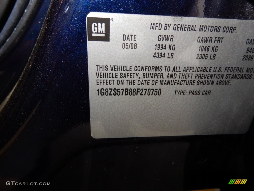 2008 Aura XE - Deep Blue / Gray photo #3