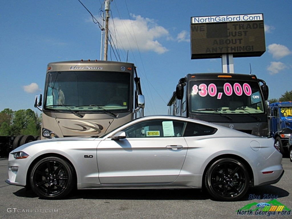 2018 Mustang GT Premium Fastback - Ingot Silver / Ebony photo #2