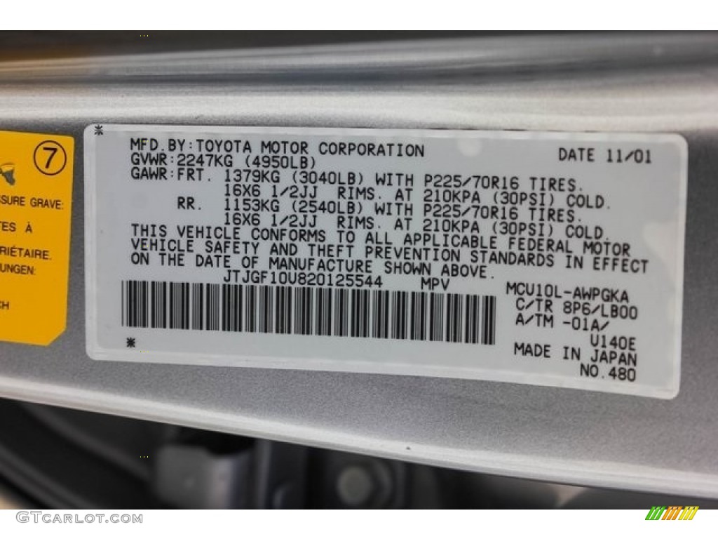 2002 RX 300 - Millennium Silver Metallic / Ivory photo #40