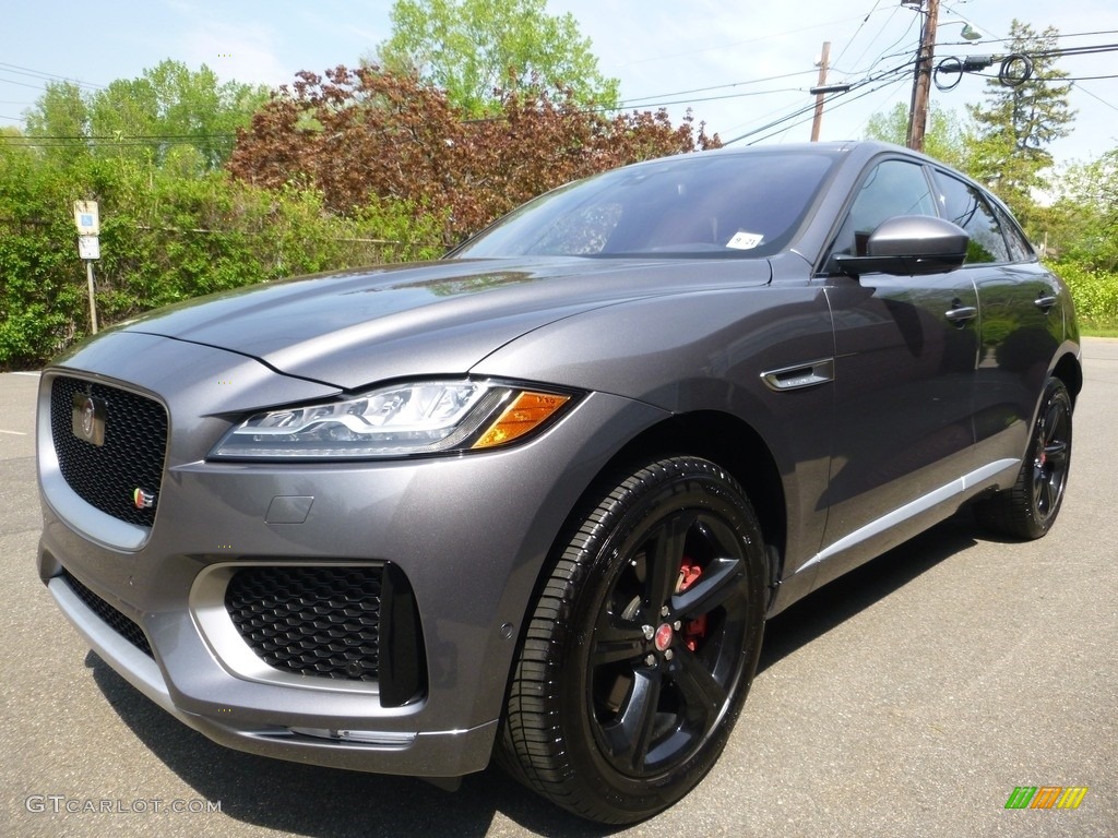 2017 F-PACE 35t AWD S - Ammonite Grey / S Red/Jet photo #1