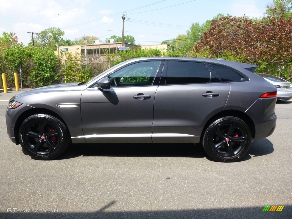 2017 F-PACE 35t AWD S - Ammonite Grey / S Red/Jet photo #2