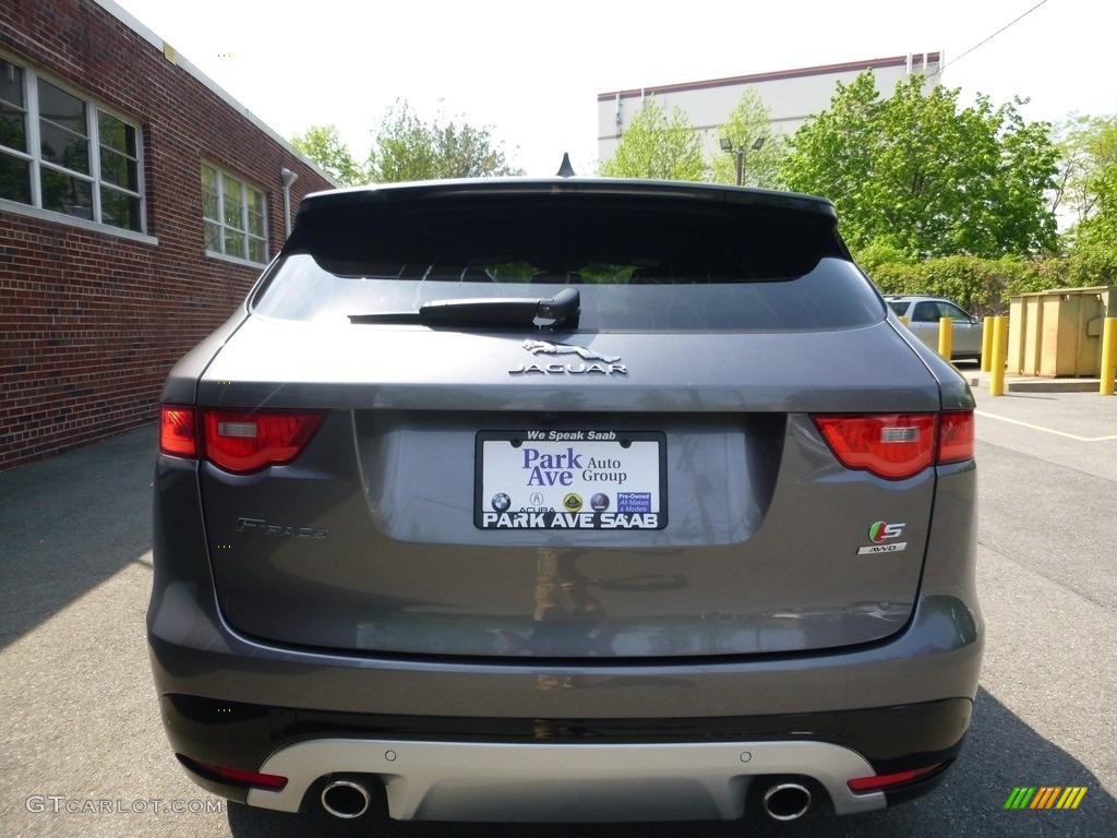 2017 F-PACE 35t AWD S - Ammonite Grey / S Red/Jet photo #4