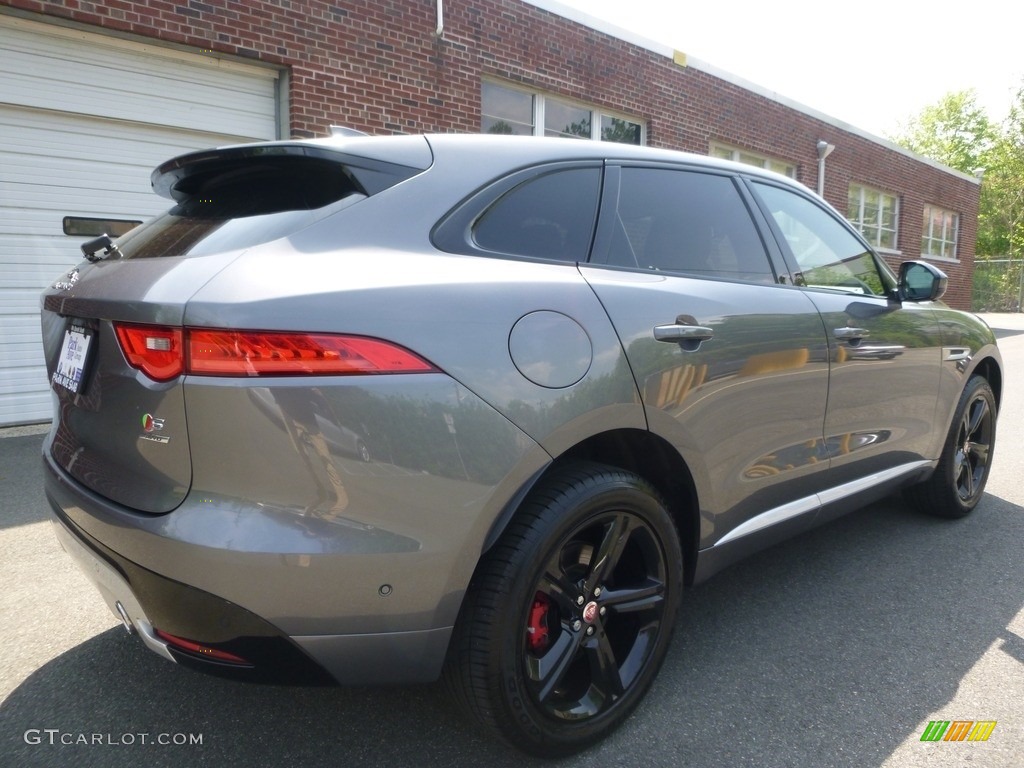 2017 F-PACE 35t AWD S - Ammonite Grey / S Red/Jet photo #5
