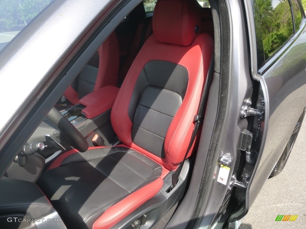 2017 F-PACE 35t AWD S - Ammonite Grey / S Red/Jet photo #11
