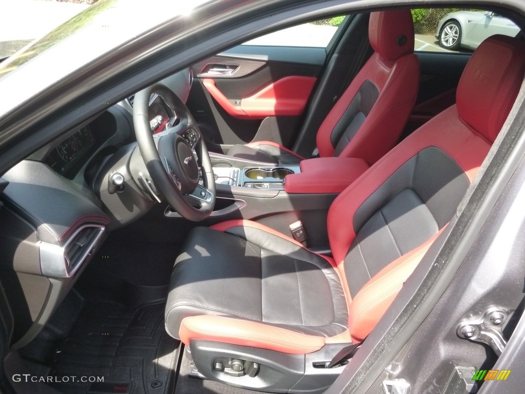 2017 F-PACE 35t AWD S - Ammonite Grey / S Red/Jet photo #12