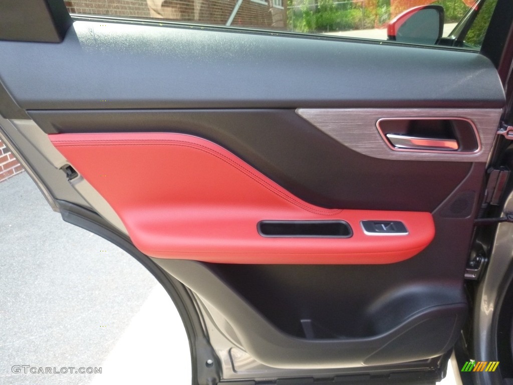 2017 F-PACE 35t AWD S - Ammonite Grey / S Red/Jet photo #14