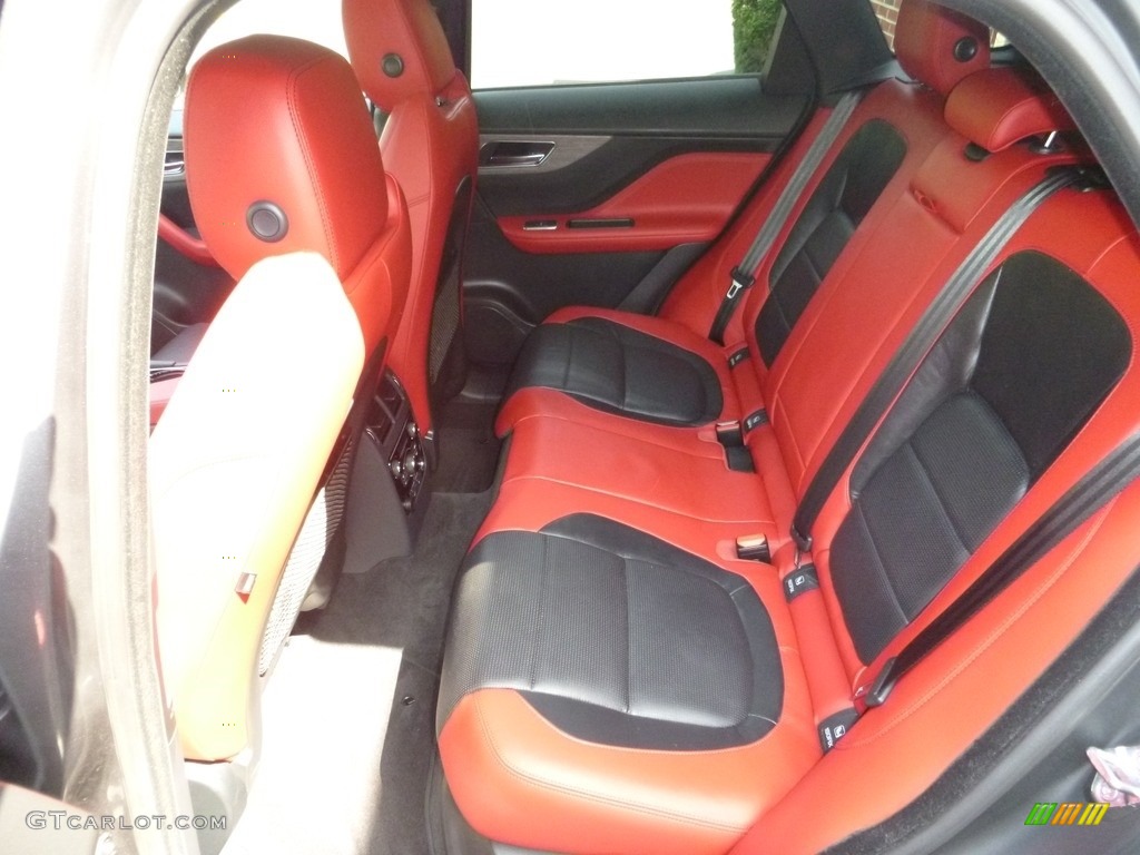 2017 F-PACE 35t AWD S - Ammonite Grey / S Red/Jet photo #16