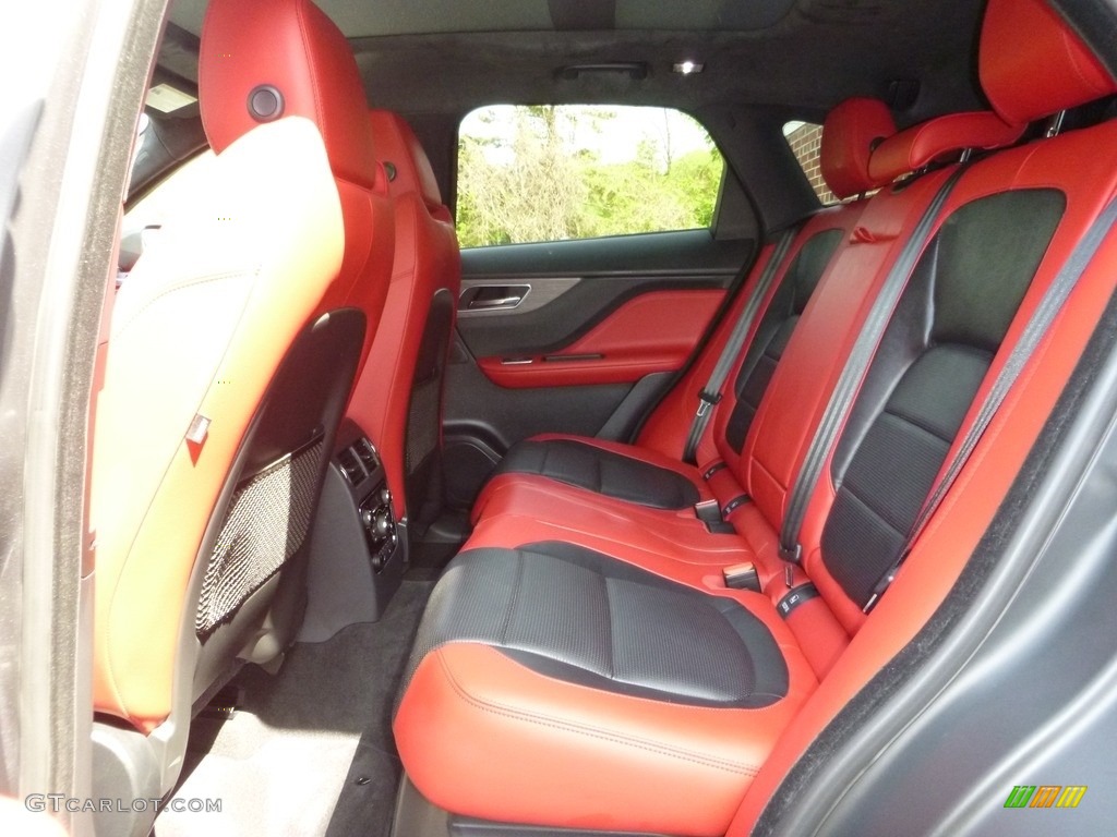 2017 F-PACE 35t AWD S - Ammonite Grey / S Red/Jet photo #17