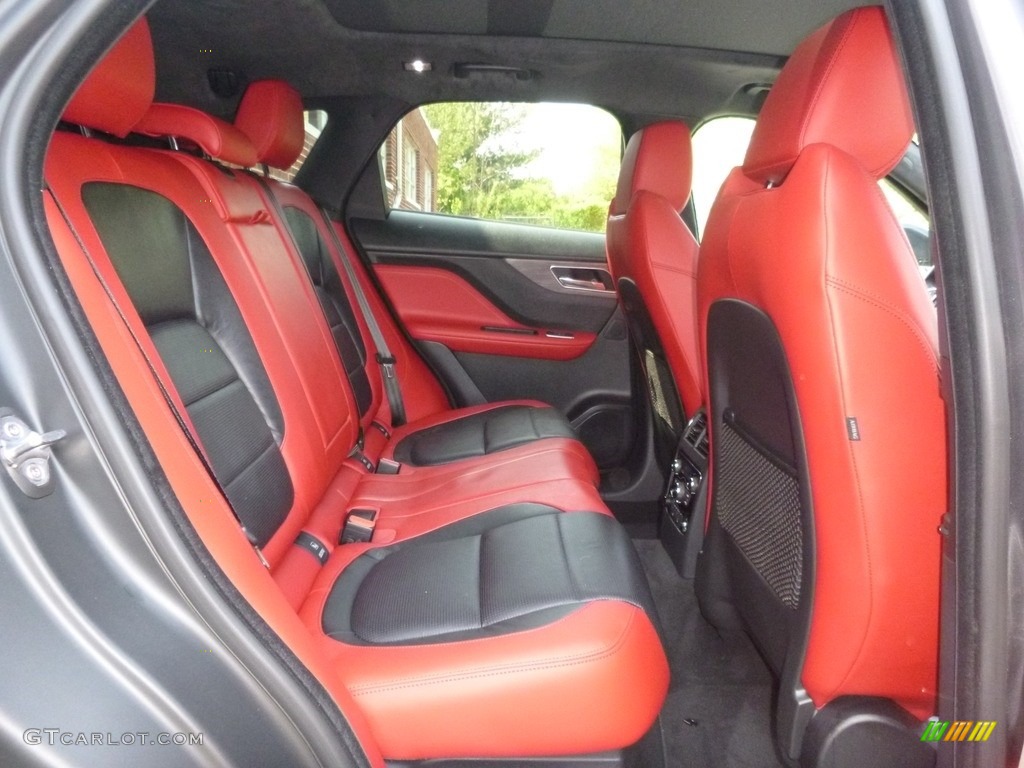 2017 F-PACE 35t AWD S - Ammonite Grey / S Red/Jet photo #21