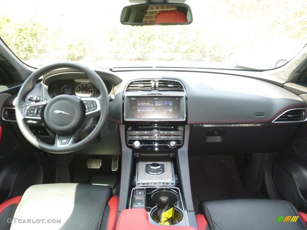 2017 F-PACE 35t AWD S - Ammonite Grey / S Red/Jet photo #26