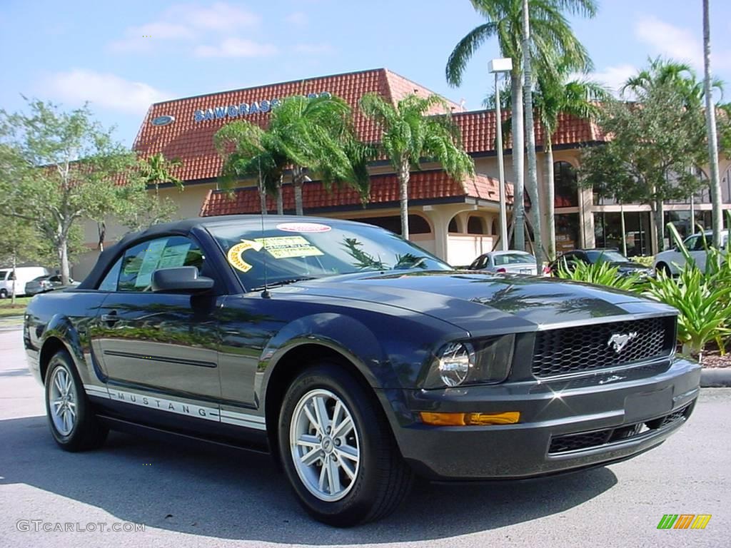 2008 Mustang V6 Deluxe Convertible - Alloy Metallic / Dark Charcoal photo #1