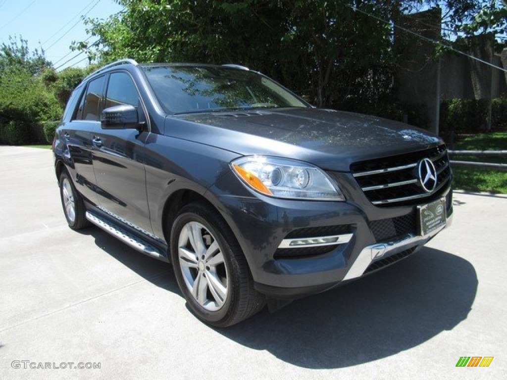 2013 ML 350 4Matic - Steel Grey Metallic / Almond Beige photo #2