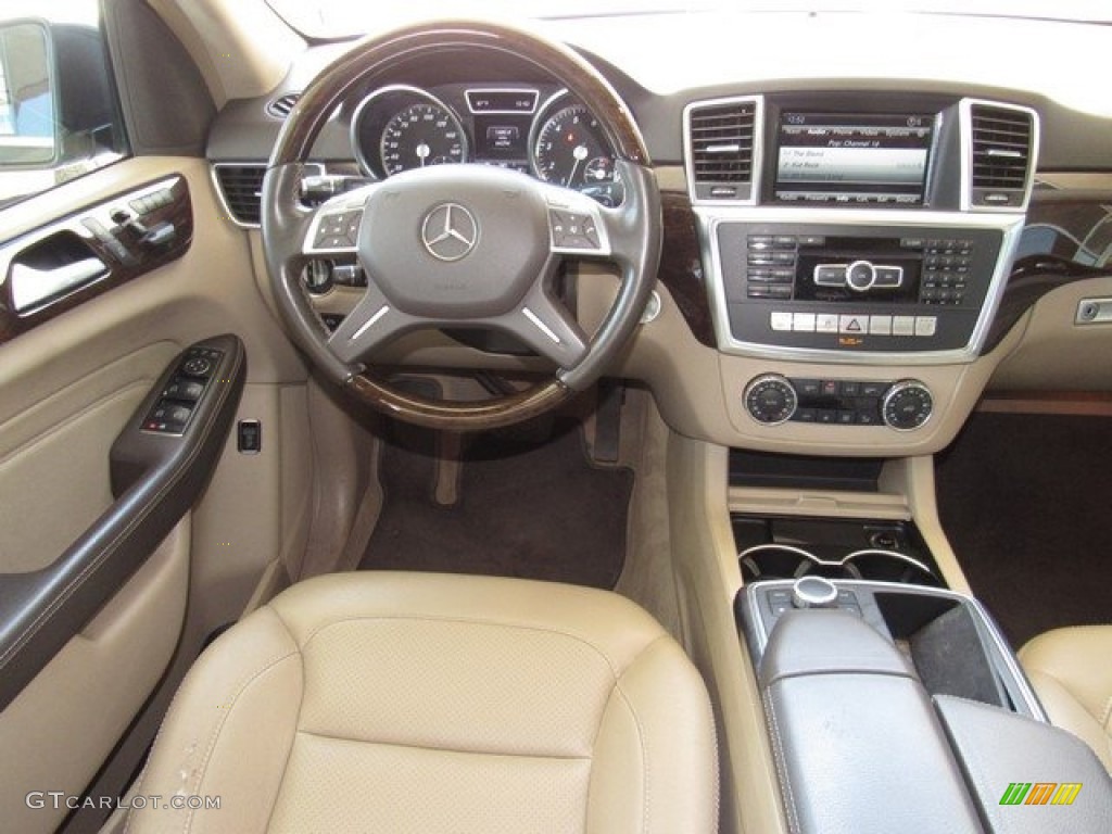 2013 ML 350 4Matic - Steel Grey Metallic / Almond Beige photo #14