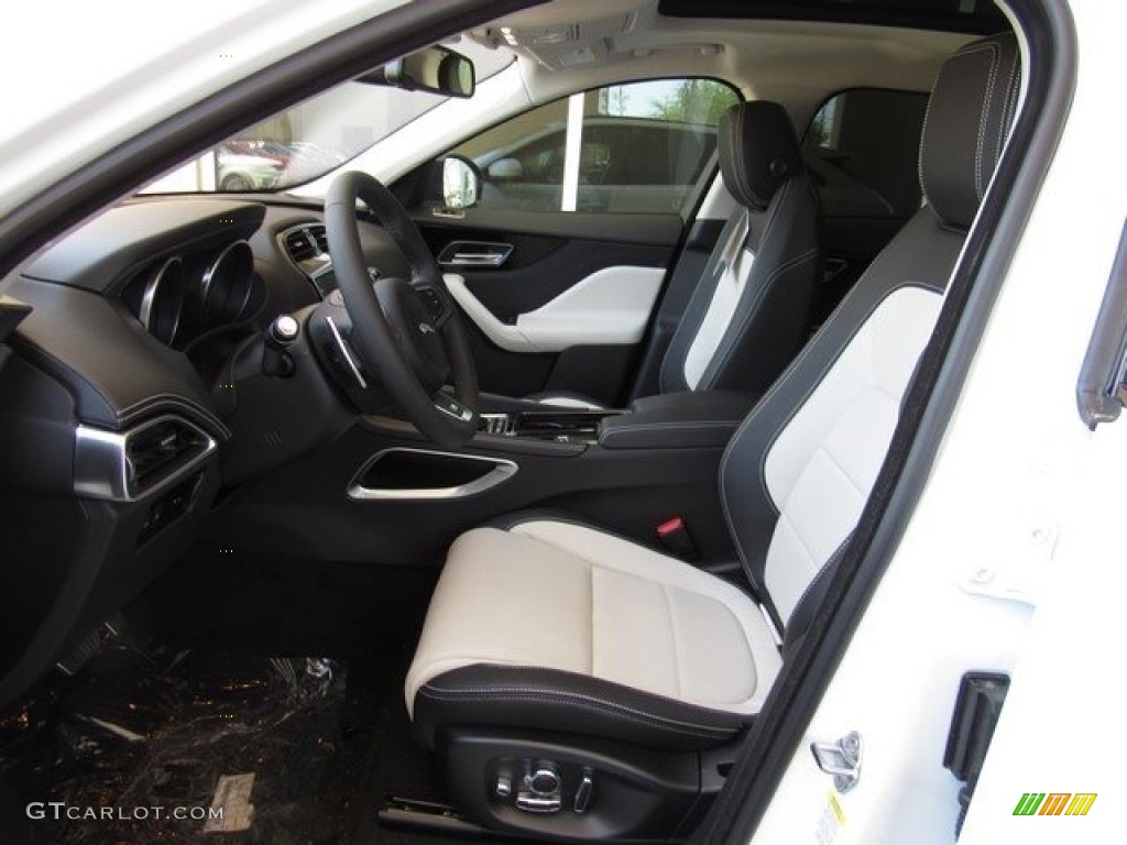 Ebony/Light Oyster Interior 2018 Jaguar F-PACE 30t AWD R-Sport Photo #127129060