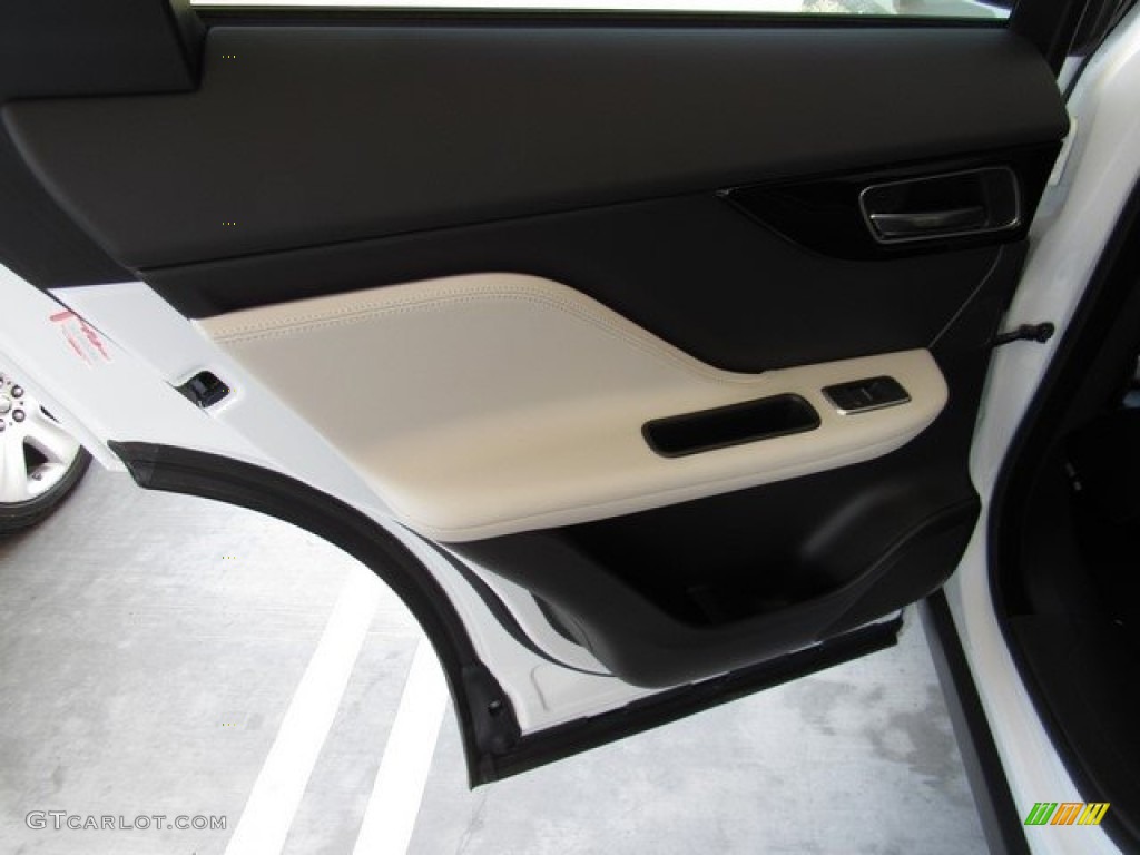 2018 Jaguar F-PACE 30t AWD R-Sport Ebony/Light Oyster Door Panel Photo #127129159