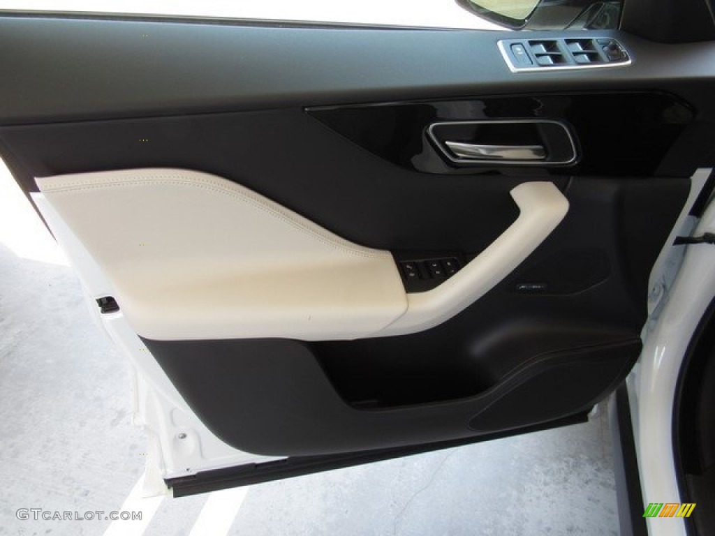 2018 Jaguar F-PACE 30t AWD R-Sport Ebony/Light Oyster Door Panel Photo #127129162