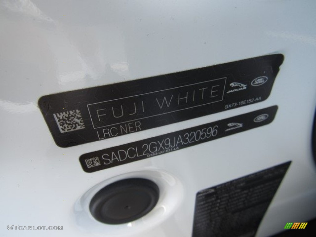 2018 F-PACE Color Code NER for Fuji White Photo #127129243