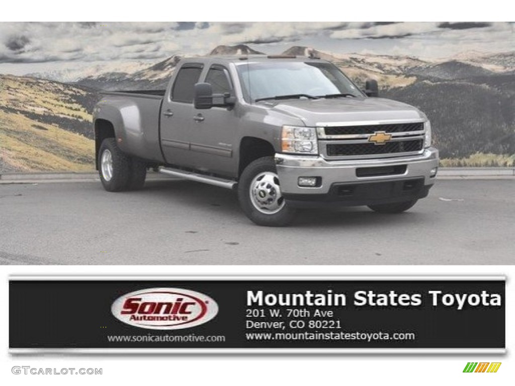 2014 Silverado 3500HD LTZ Crew Cab 4x4 - Mocha Steel Metallic / Light Titanium/Dark Titanium photo #1