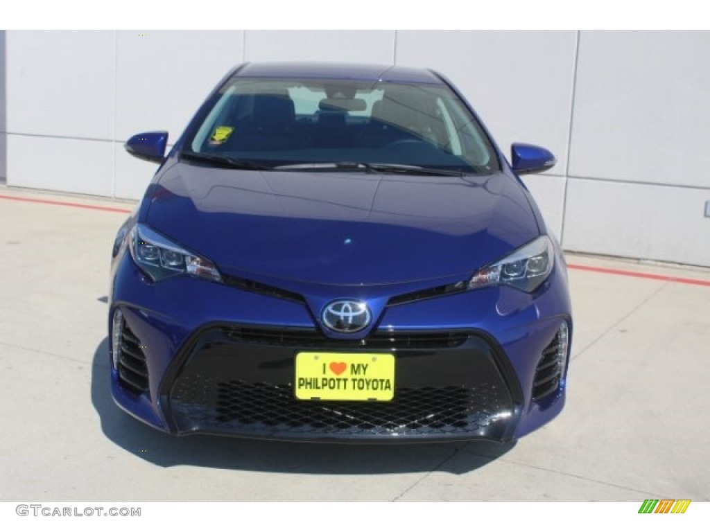 2018 Corolla SE - Blue Crush Metallic / Black photo #2