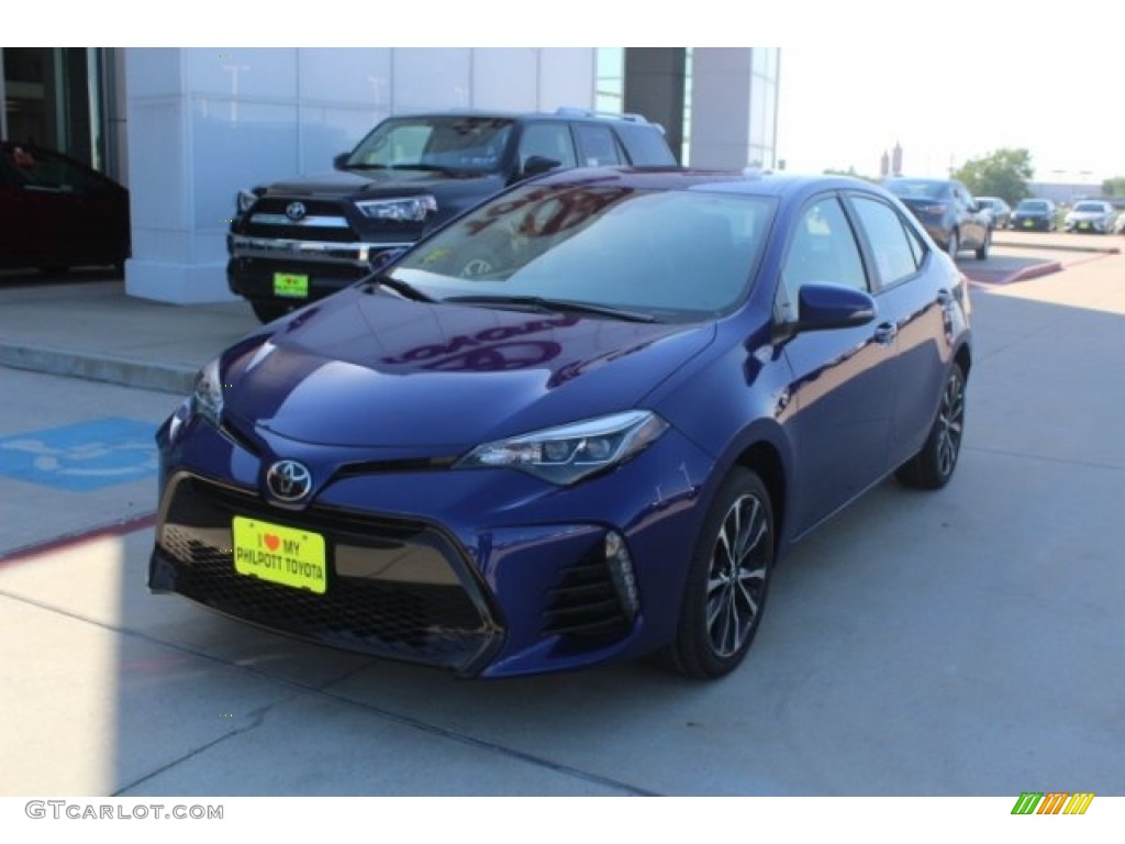 2018 Corolla SE - Blue Crush Metallic / Black photo #3