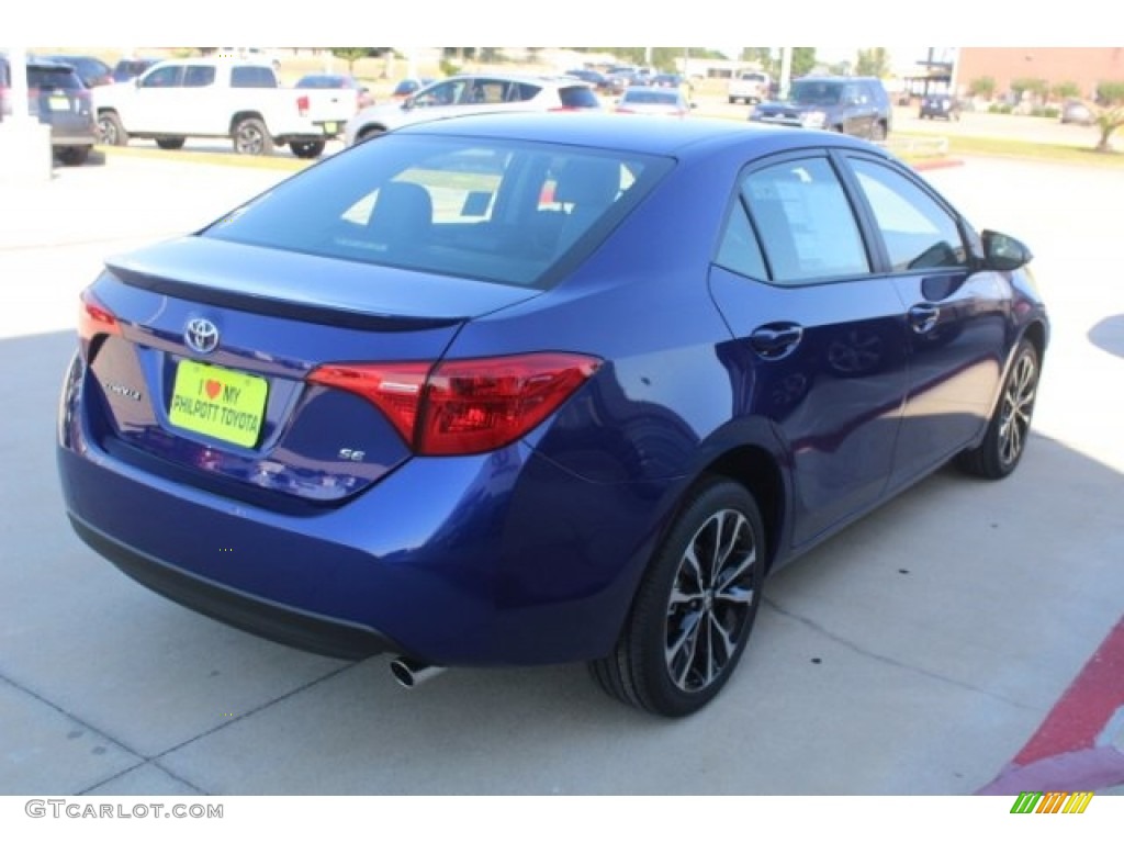 2018 Corolla SE - Blue Crush Metallic / Black photo #8