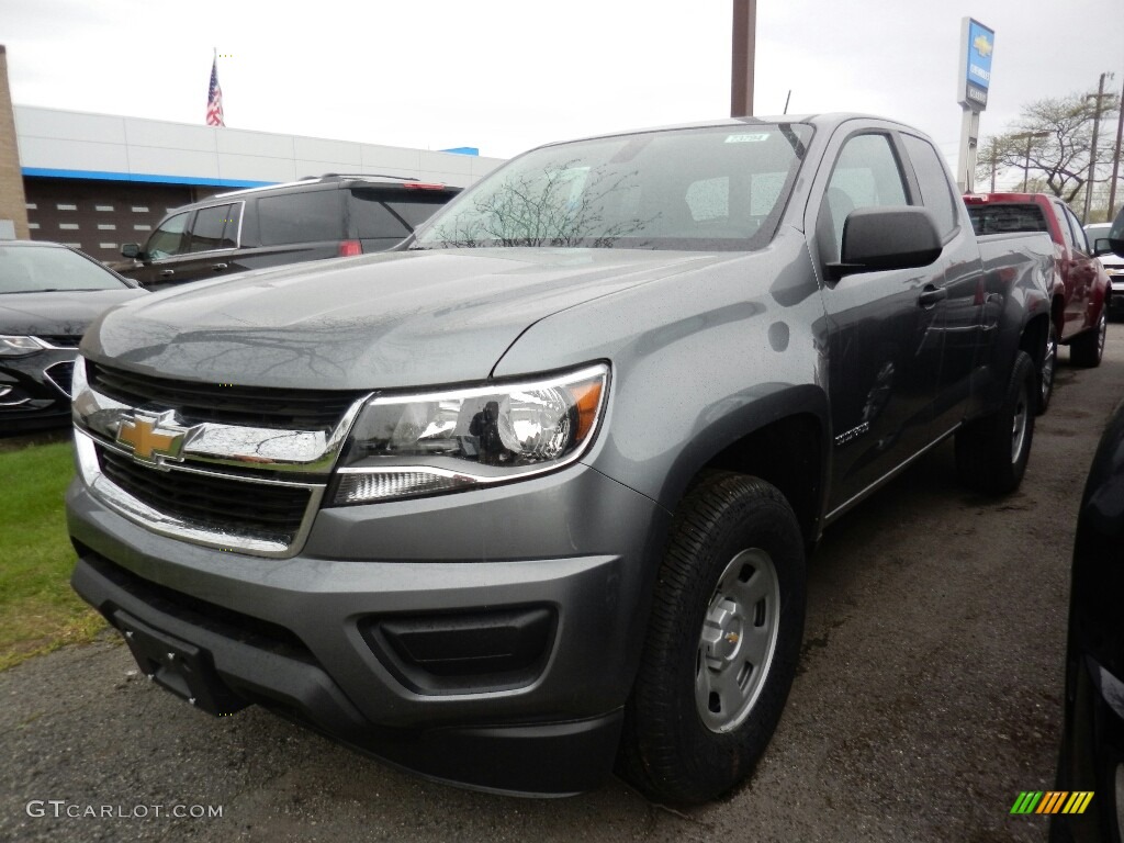 2018 Colorado WT Extended Cab - Satin Steel Metallic / Jet Black/Dark Ash photo #1