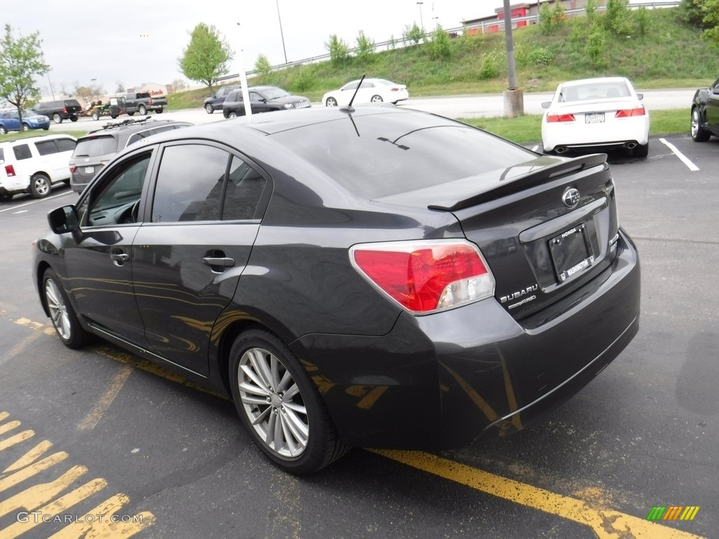 2012 Impreza 2.0i Premium 4 Door - Dark Gray Metallic / Black photo #9