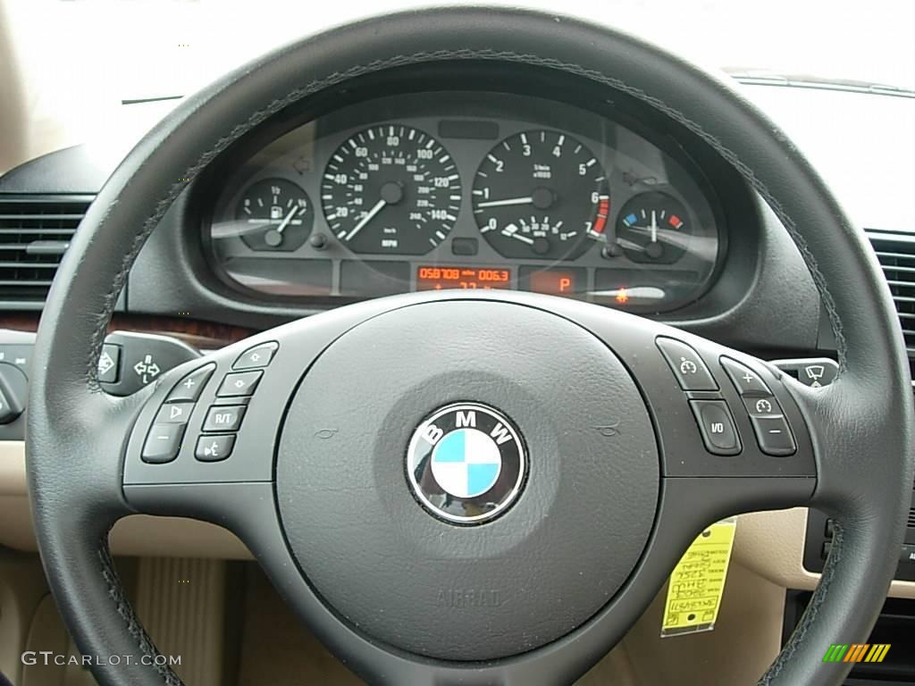 2003 3 Series 325i Sedan - Black Sapphire Metallic / Sand photo #28