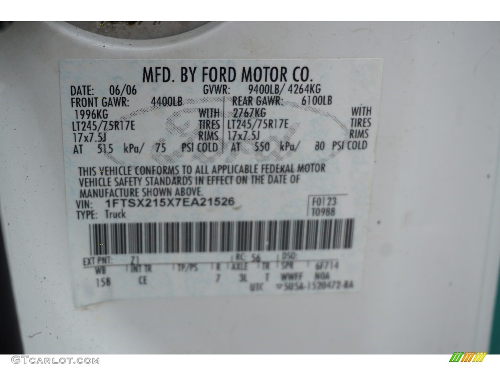 2007 F250 Super Duty XL SuperCab 4x4 - Oxford White Clearcoat / Medium Flint photo #34