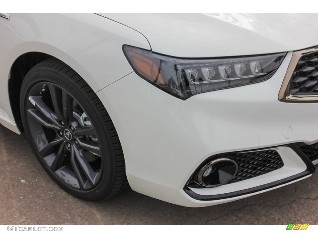 2019 TLX V6 A-Spec Sedan - Platinum White Pearl / Red photo #10