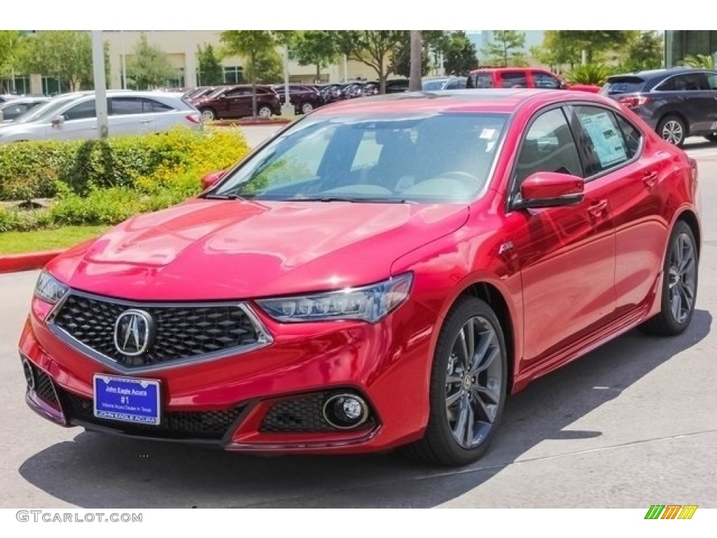 San Marino Red 2019 Acura TLX V6 A-Spec Sedan Exterior Photo #127160563