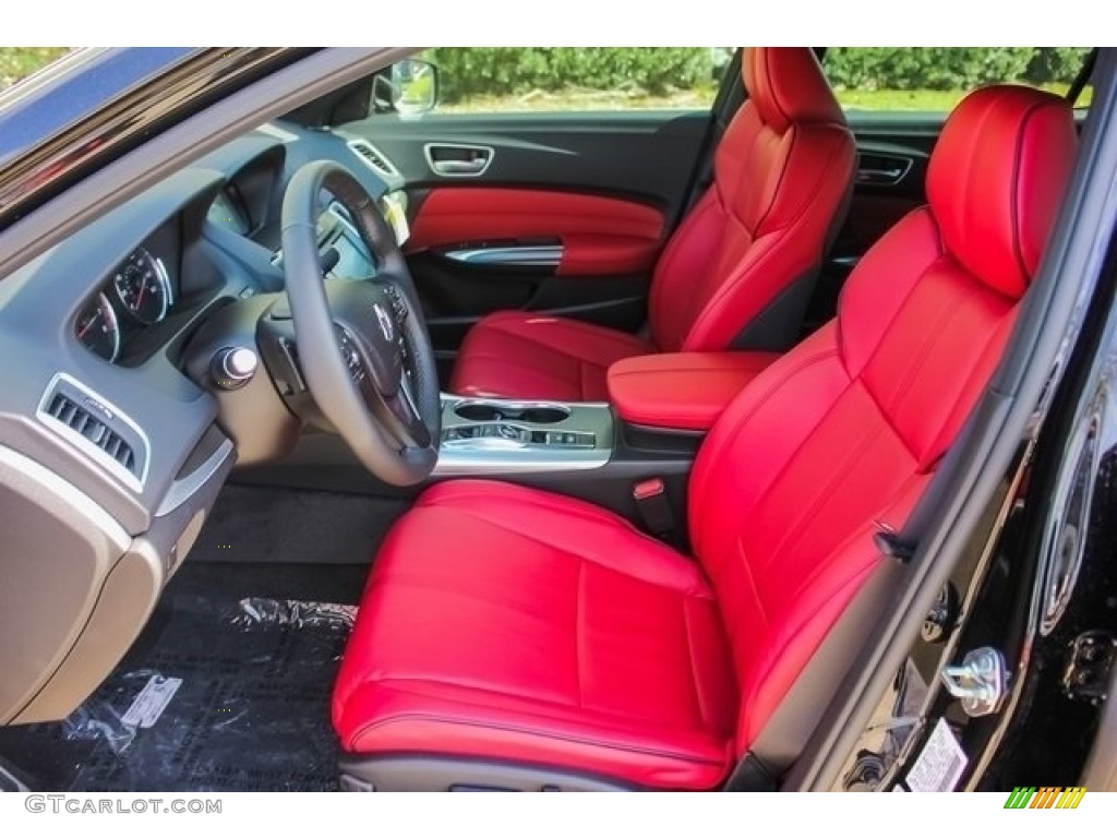 2019 TLX V6 A-Spec Sedan - Crystal Black Pearl / Red photo #16