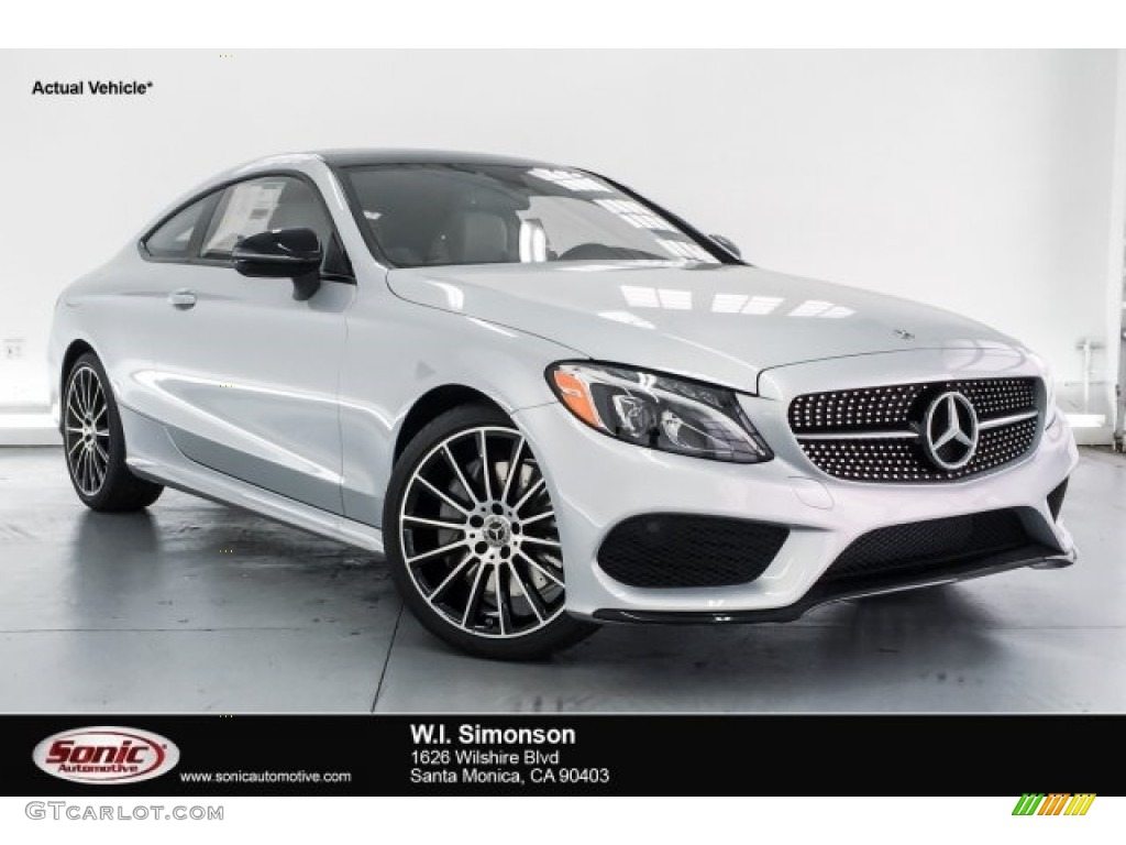 2018 C 300 Coupe - Iridium Silver Metallic / Crystal Grey/Black photo #1