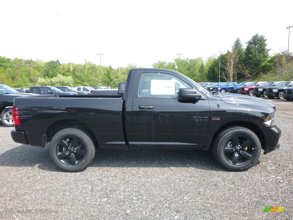 Brilliant Black Crystal Pearl 2018 Ram 1500 Express Regular Cab 4x4 Exterior Photo #127170282