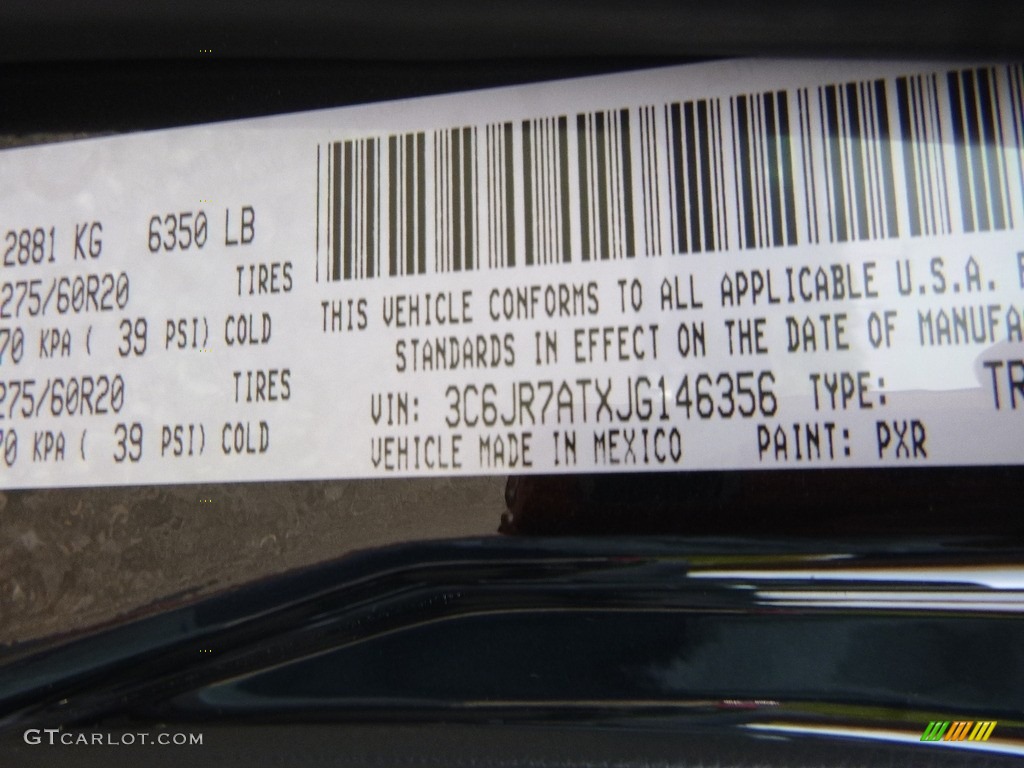 2018 Ram 1500 Express Regular Cab 4x4 Color Code Photos