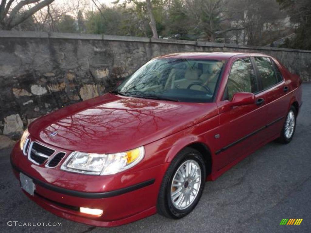 2005 9-5 Arc Sedan - Chili Red Metallic / Sand Beige photo #3