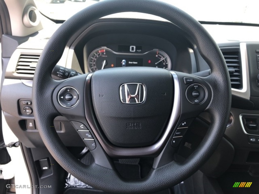 2019 Honda Ridgeline Sport AWD Black Steering Wheel Photo #127181187