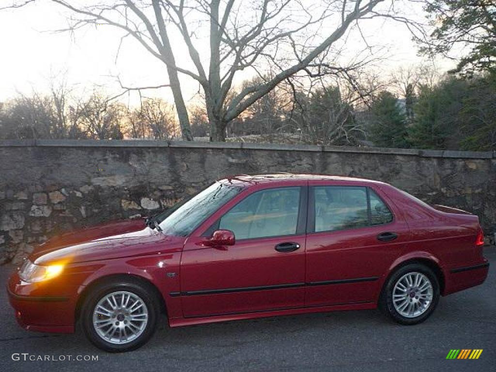 2005 9-5 Arc Sedan - Chili Red Metallic / Sand Beige photo #14