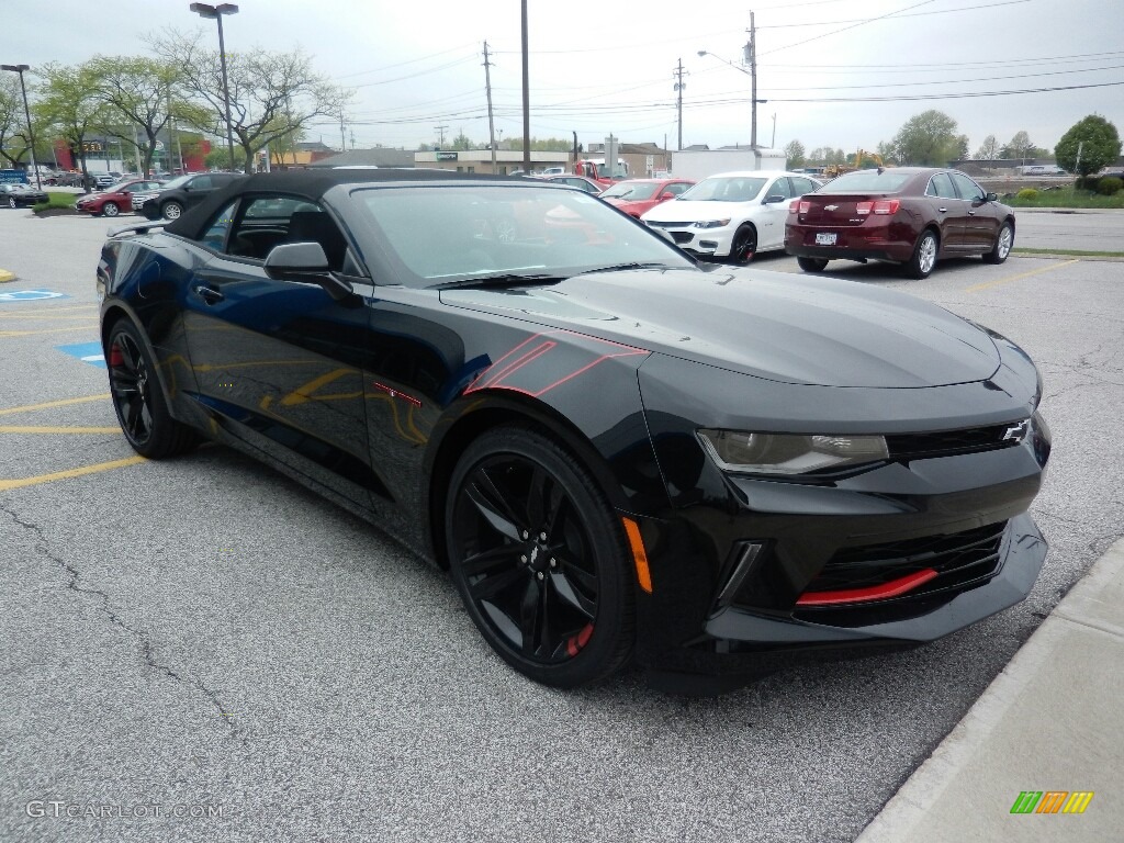 Black 2018 Chevrolet Camaro LT Convertible Exterior Photo #127184394