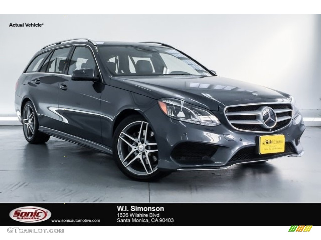 2016 E 350 4Matic Wagon - Steel Grey Metallic / Black photo #1