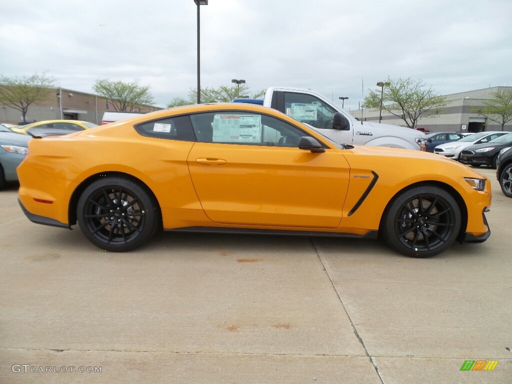 2018 Mustang Shelby GT350 - Orange Fury / GT350 Ebony Leather/Miko Suede photo #3