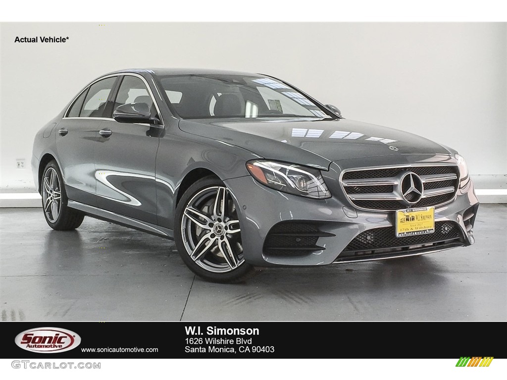 2018 E 400 4Matic Sedan - Selenite Grey Metallic / Black photo #1