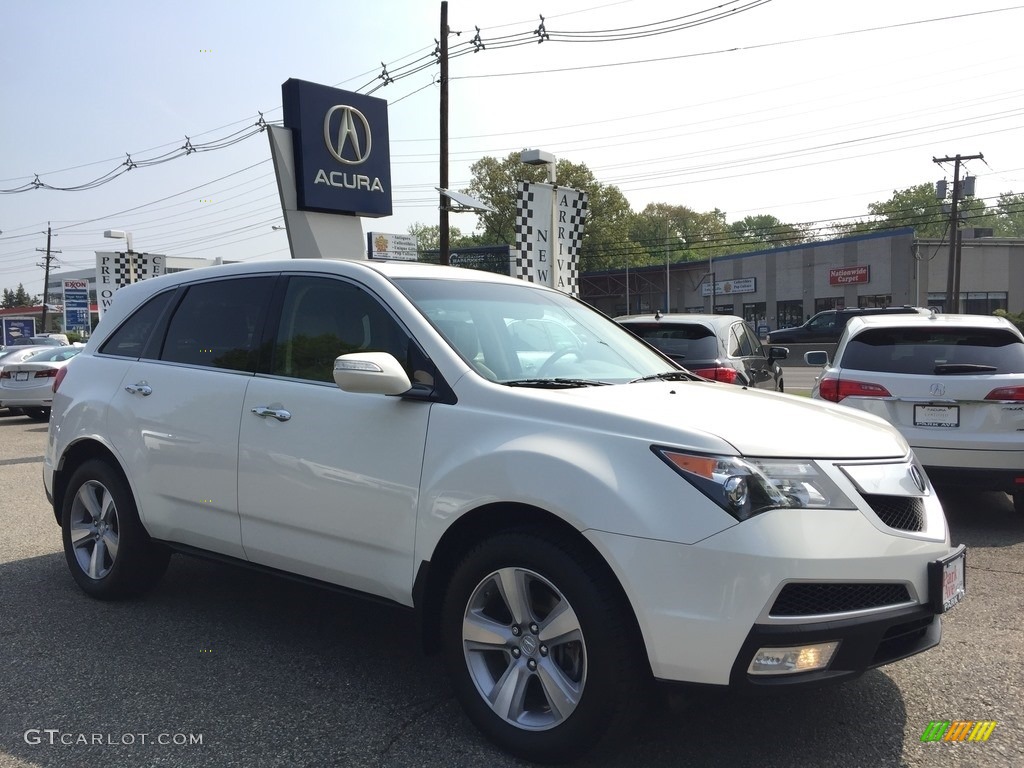 2012 MDX SH-AWD Technology - Aspen White Pearl II / Parchment photo #1