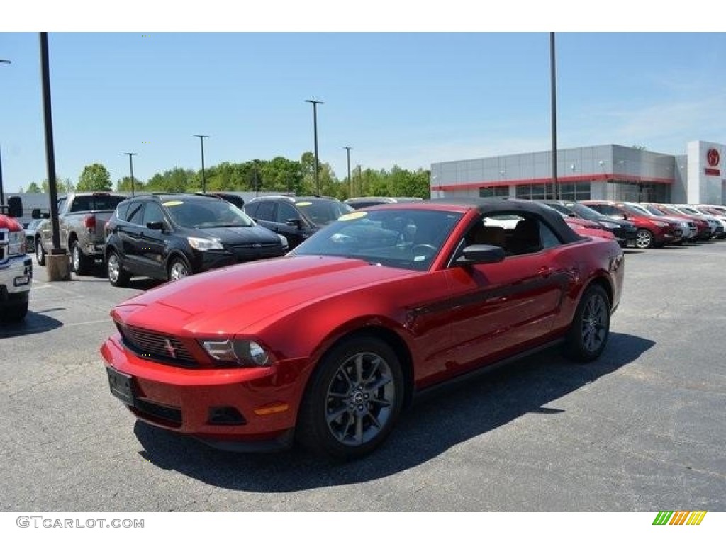 2012 Mustang V6 Convertible - Race Red / Saddle photo #6
